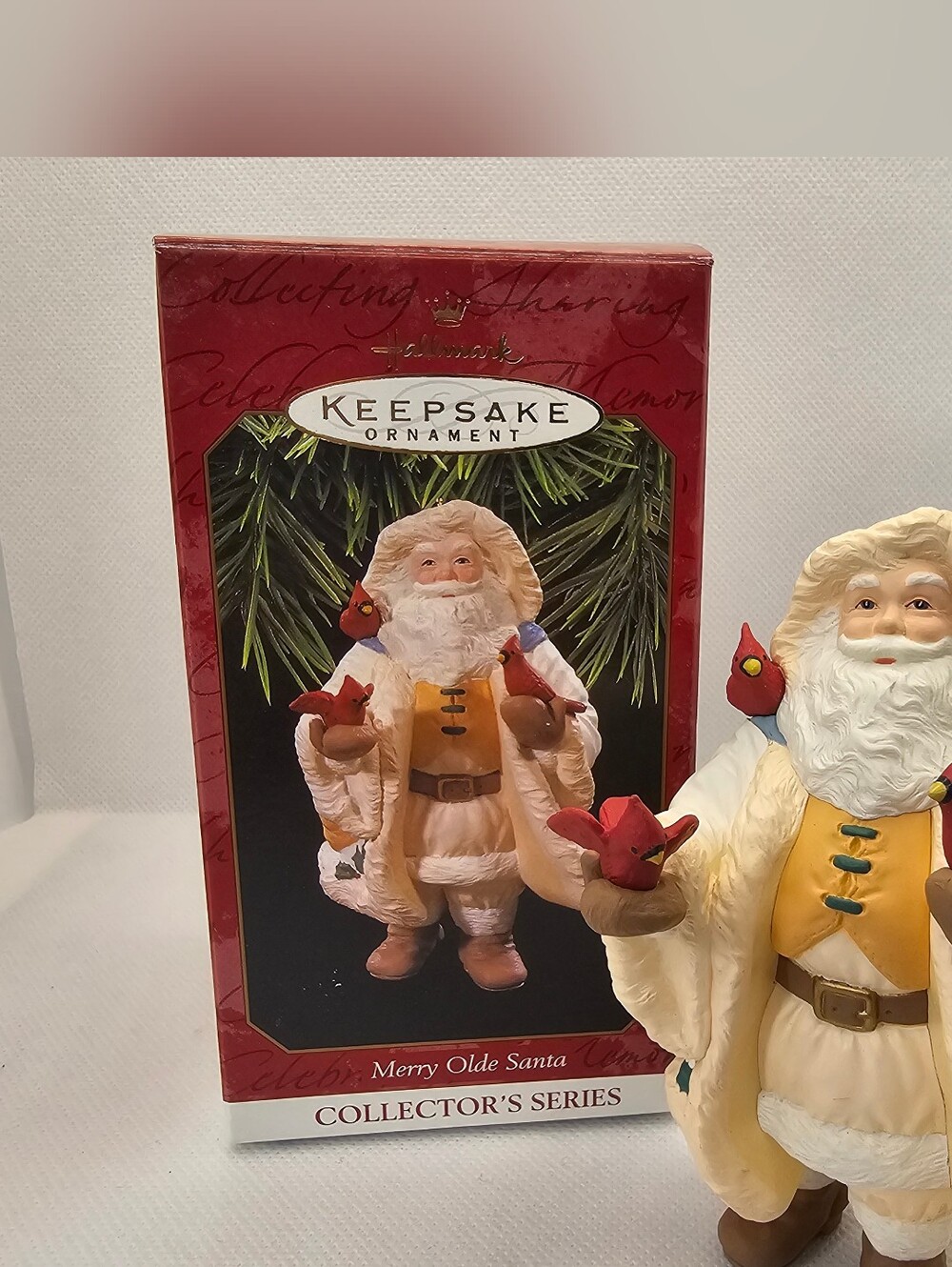 New Hallmark Merry Olde Santa Christmas Ornament 1997 bird lover cardinals 8 Ser